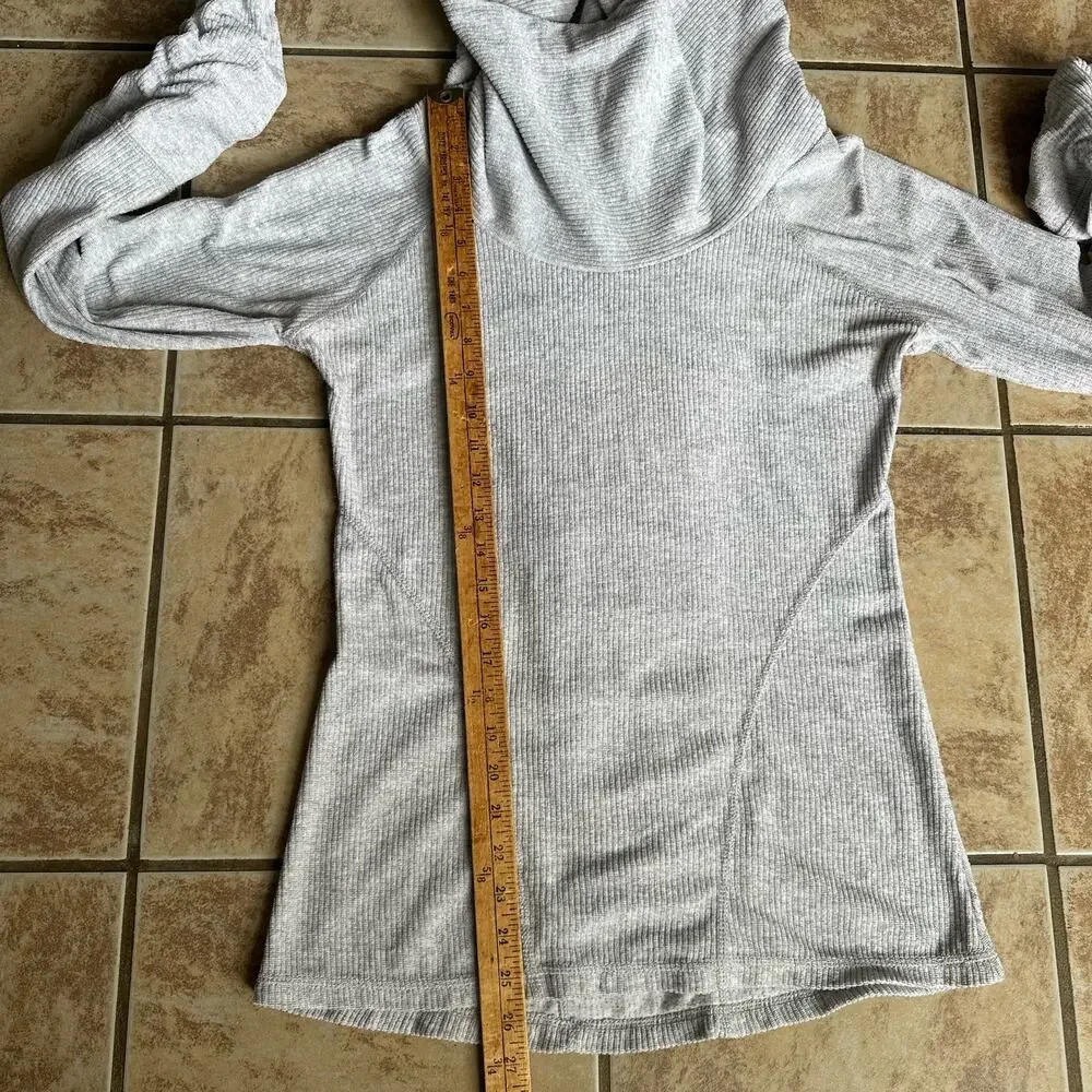 Kuhl Gray Ribbed Hoodie Pullover Lightweight Women's‎ Size Small Outdoors Hiking